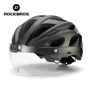 Capacete De Bicicleta ROCKBROS Com Óculos De Proteção MTB À Prova De Vento Equipamento De Ciclismo