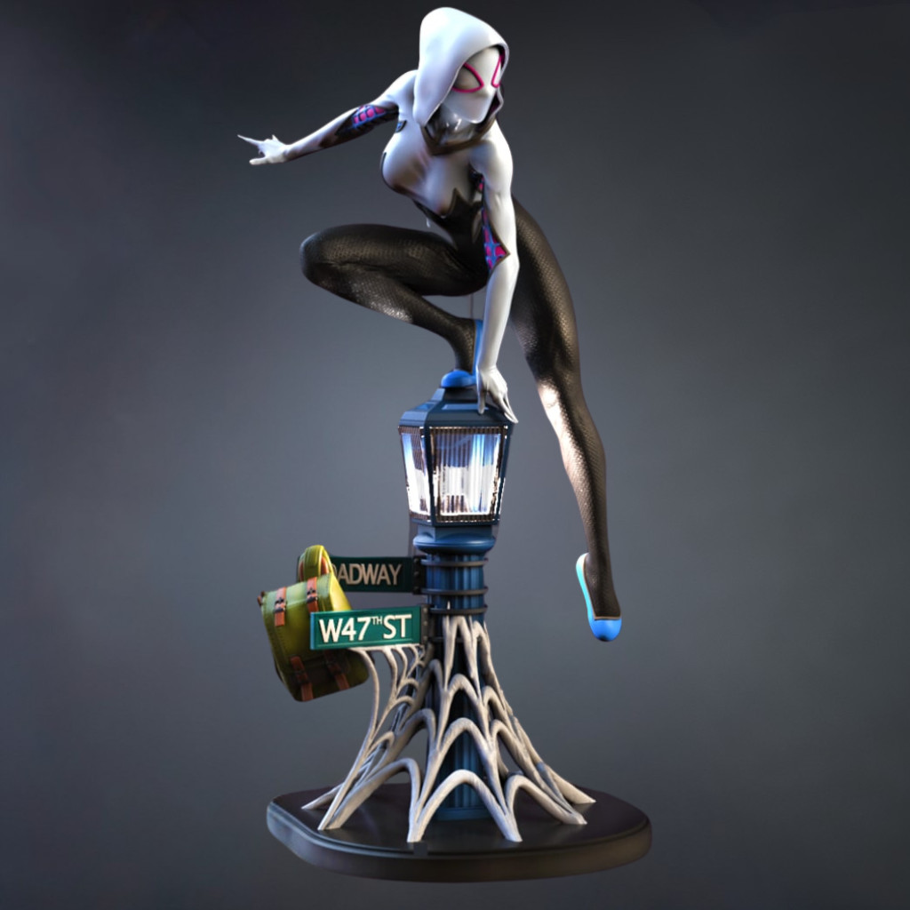 Spider-Woman (Gwen Stacy) Figure Action Miniaturas Estatua