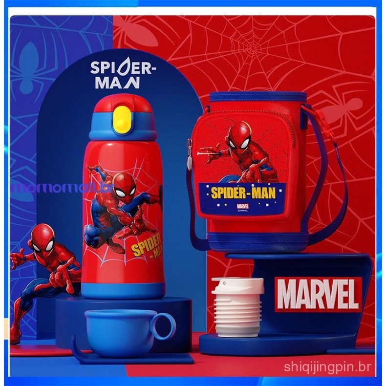Garrafa térmica de aço inoxidável de 550ml do Homem-Aranha da Disney ...