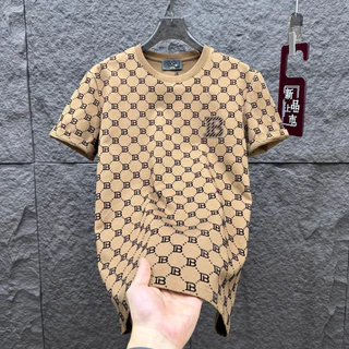 Camiseta de manga curta Casual Novo Estilo Moda Masculina de Manga Redonda com Gola Redonda Trendy Slim-