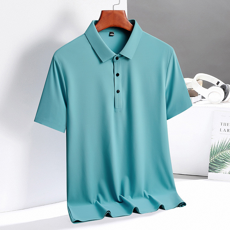 Lulemon Ice Silk Camisa POLO sem costura para homens de negócios