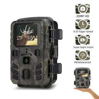 Mini301 Câmera De Trilha Visão Noturna Com Movimento De Caça 1080P 20MP IP65 À Prova D'água Selvagem Ao Ar Livre Alcance De LED IR Até 65 Pés