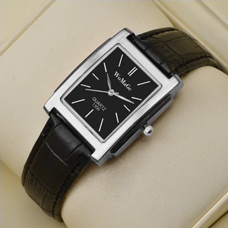 Marca Superior Relógios Masculinos De Luxo Quadrado Metal Dial Quartzo Relógio De Pulso Para Homens Cinto De Couro Casua