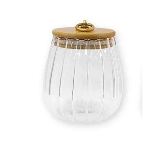 Porta Mantimento de Vidro Borossilicato com Tampa de Bambu Classic 750ml