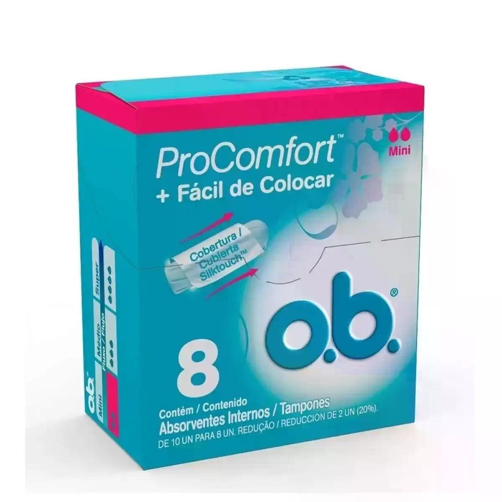 Absorvente Interno Mini Procomfort 8 Unidades Ob | Shopee Brasil