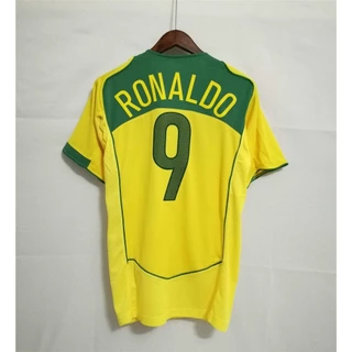 Retro 2004 Brasil Home football Camisa De Futebol De Alta Qualidade Linha Manga Curta