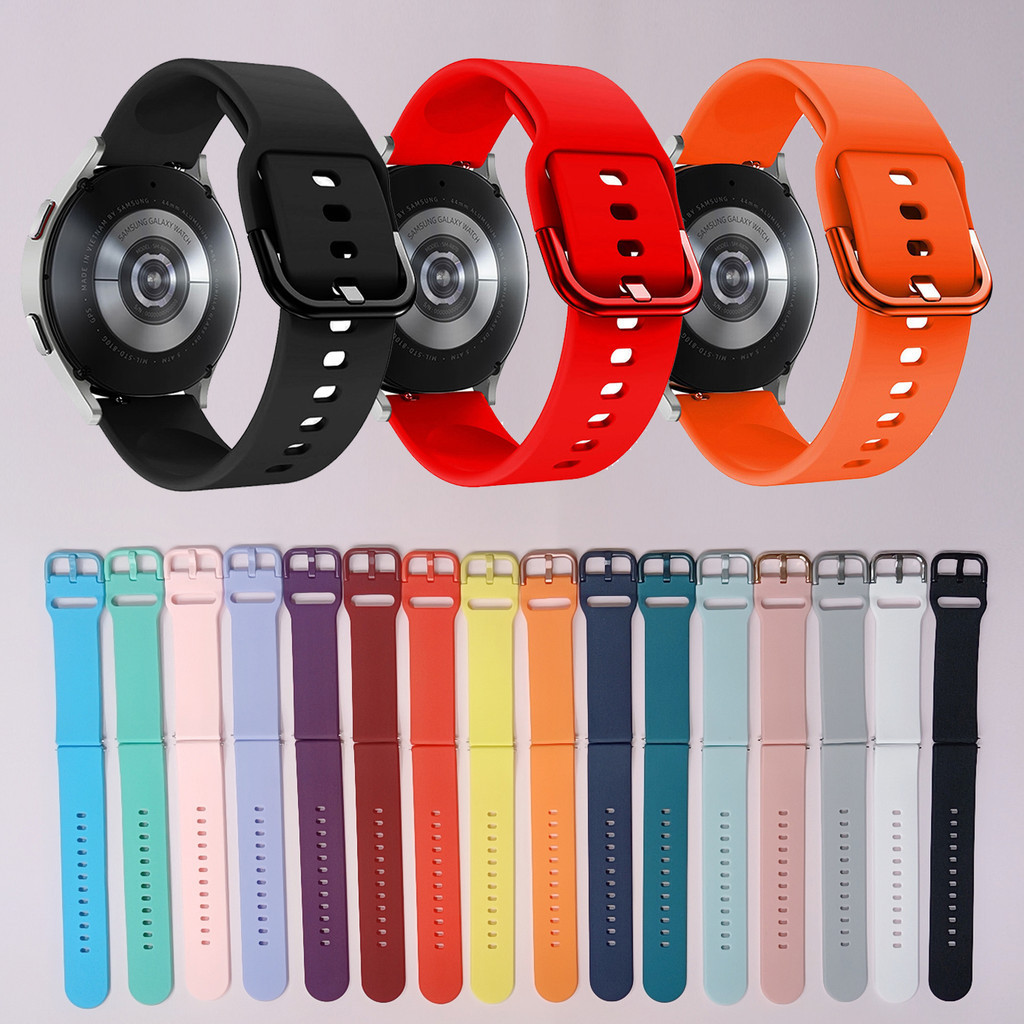 Pulseira 20mm 22mm de Silicone para Smartwatch Samsung Galaxy Watch