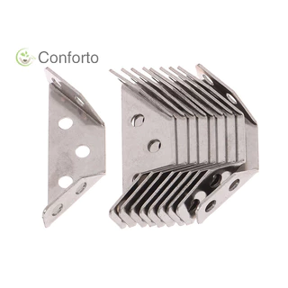 [EruditeCourtB] 10pcs Conector Universal De Canto De Móveis Aço Inoxidável Suporte Para Madeira [Novo]