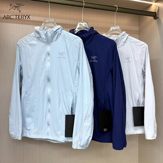 Arc'teryx Protetor Solar Unisexo Original Vestuário Casaco Com Capuz Bombardeiro Liso De Proteção Fino