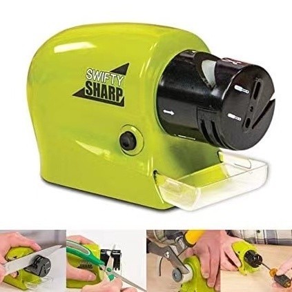 Amolador Afiador de Faca Eletrico Tesoura Ferramentas Lamina à PILHA |  Shopee Brasil