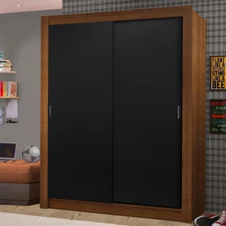 Guarda-Roupa Solteiro Madesa Dallas 2 Portas de Correr 2 Gavetas em Oferta na Shopee