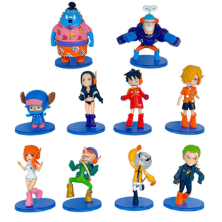 10pcs DXF One Piece Action Figure A Série Grandline Egghead Luffy Nami Zero Doll Modelo Decorativo Colecionável