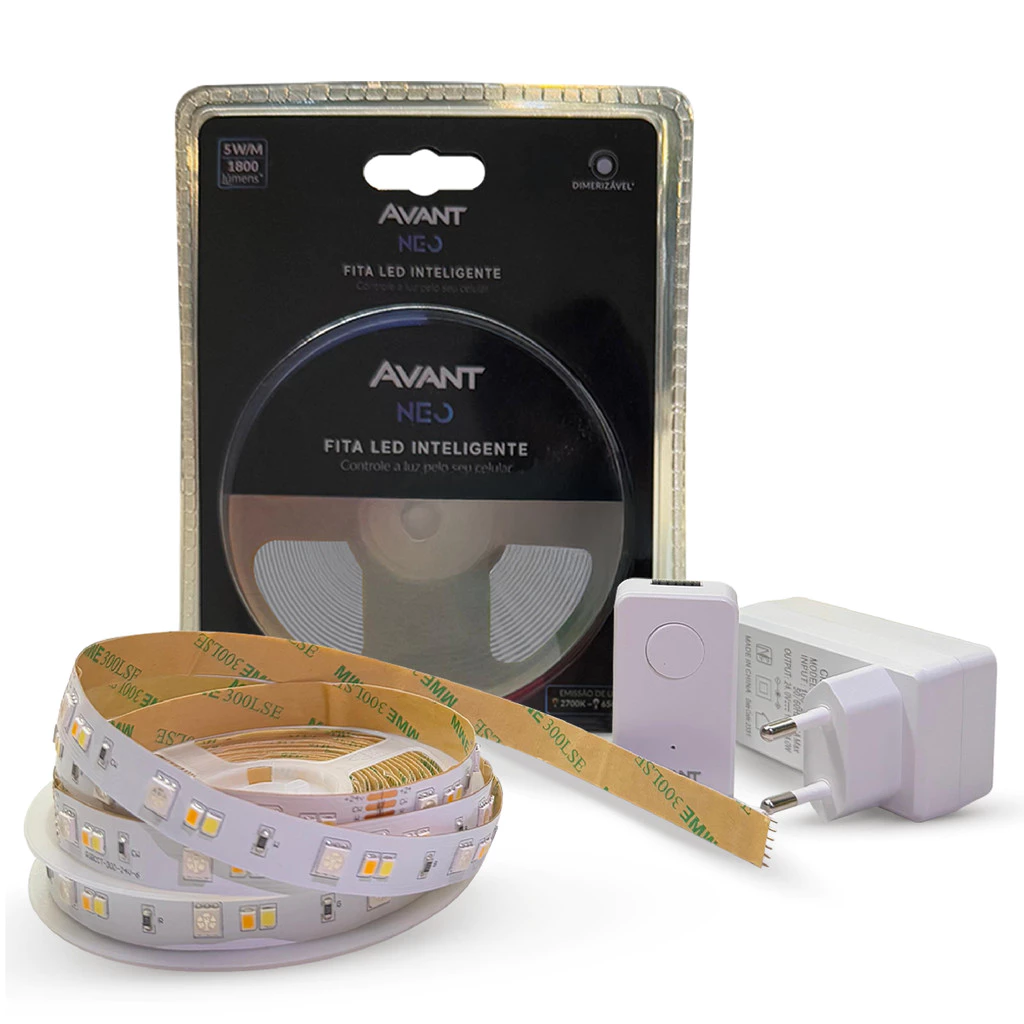 Fita Led Smart Inteligente Wi-fi 5w 2700k/6500k Branco Quente/Neutro/Frio 5 Metros Ip20 Cod: 290420575 Avant Neo