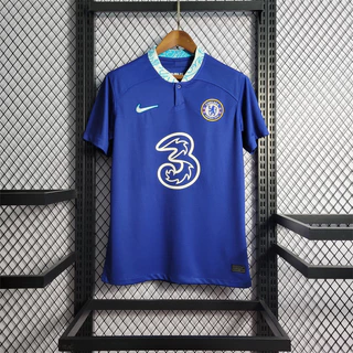 Camisa de Futebol Chelsea Home 22-23 C-A Camisa de malha azul masculina