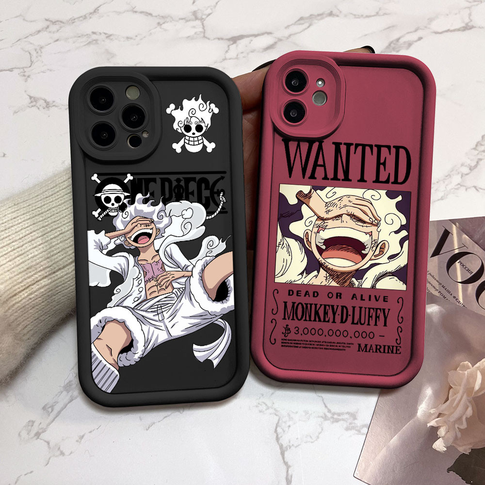 Caixa Para Samsung Galaxy S24 S23 FE S22 S21 Plus Nota 20 Ultra M54 5G Silicone TPU Anime Luffy ONE PIECE Telefone À Prova De Choque Câmera Protege A Tampa Traseira Macia Do Pára-Líquido