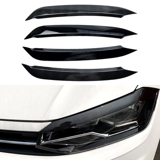 Adesivo Para Farol De Carro Sobrancelhas VW Volkswagen Polo Mk6 2019-2023 Frente 2Pcs Protetor De Carros Acessórios De Estilo