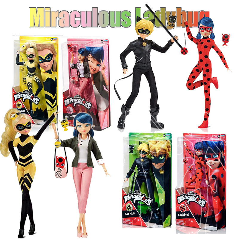 27CM Doll Animal Toys Miraculous Ladybug Action Figura Dolls Cat Noir ...
