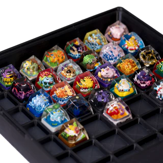 Pokemon Creative Drip-glue Keycap PBT Pikachu Gengar Psyduck Squirtle Bulbasaur Charizard Eevee Snorlax Chaveiro De Resina Feito À Mão Teclado Mecânico De Bricolagem Personalizado Fofo