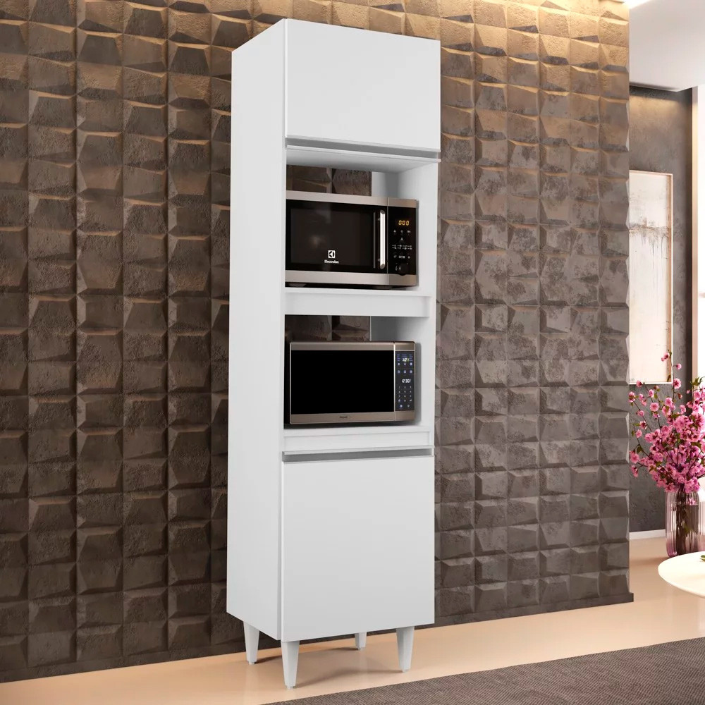 Armário Paneleiro Torre Quente para Cozinha 02 Portas Ruth 56 cm