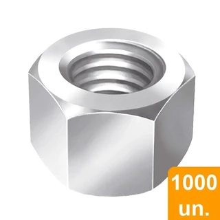 Porca Ciser Sextavada Rosca UNC 1/4 Chave 7/16 Polido Embalagem com 1000 Unidades em Oferta na Shopee