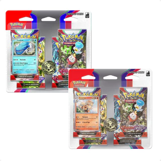Pokemon EV1 2 Blisters Quadruplo Packs com 4 Booster Escarlate e Violeta Copag - 32566