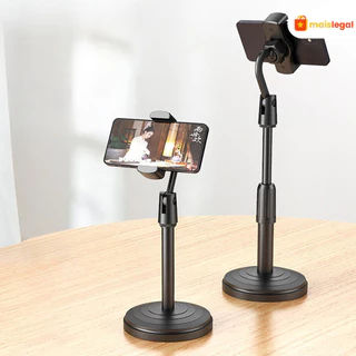 Suporte Tripé Para Mesa Com Mini Pedestal Ajustável 360° Ideal Para Gravação de Videos