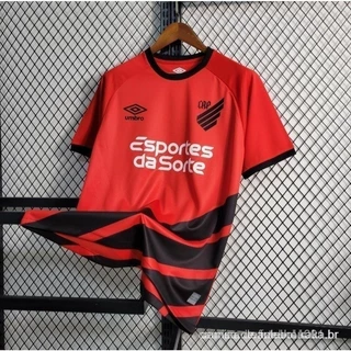 Camisa esportiva vermelha masculina 23/24 A-P Athletico Paranaense Home MKZ8 P8EO