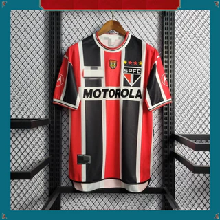 Camisa de time S- Paulo1999-2000 Retro Red Camisa de futebol 【Frete grátis】