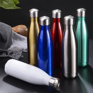 Garrafa 600ml Semi Termica de Aluminio Brilhosa com Tampa de Rosca - GA4 - BESTMIX
