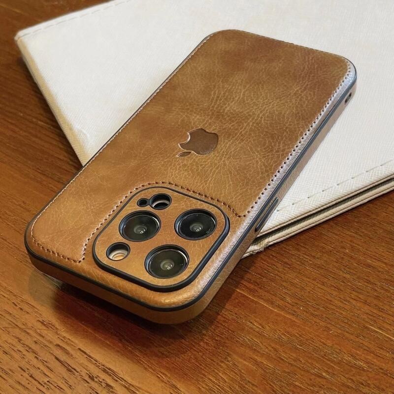 Capa De Couro De Luxo Para iPhone 11 12 13 14 15 Pro Max Plus Proteção Total Da Câmera À Prova De Choque Traseira