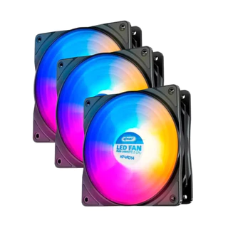 Kit 3 Cooler Fan Led Rgb 120mm Gabinete Pc Gamer Ventoinha