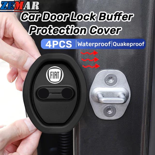 4Pcs Fiat Silicone Proteção Da Fechadura Porta Do Carro Tampa Amortecedor Acessórios Silenciosos Para Strada Argo Mobi Toro Fastback Pulse Cronos Scudo 500 Titano Palio Idea Uno Punto