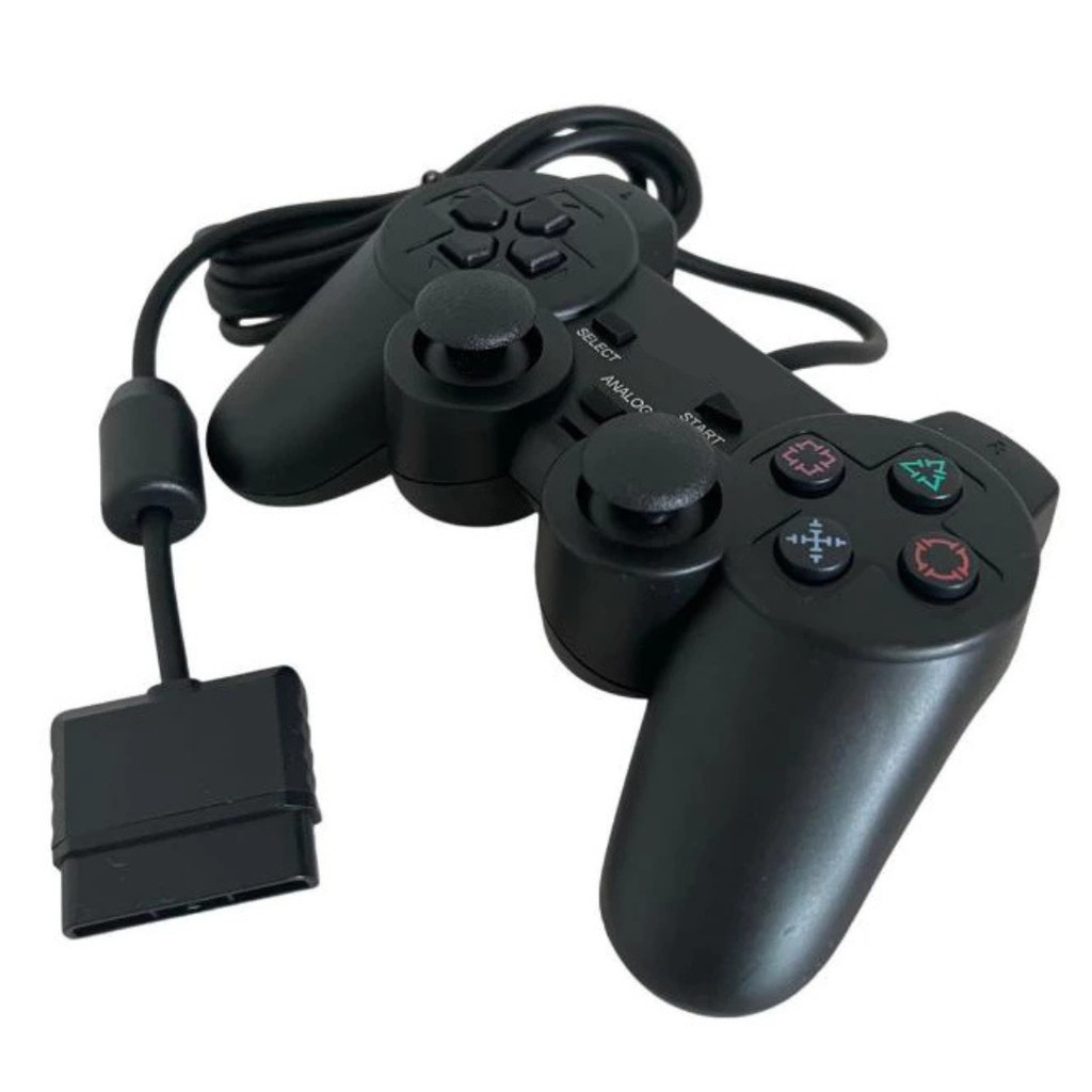 Controle Joystick com Fio para PS2 Controle Para PS2 | Shopee Brasil