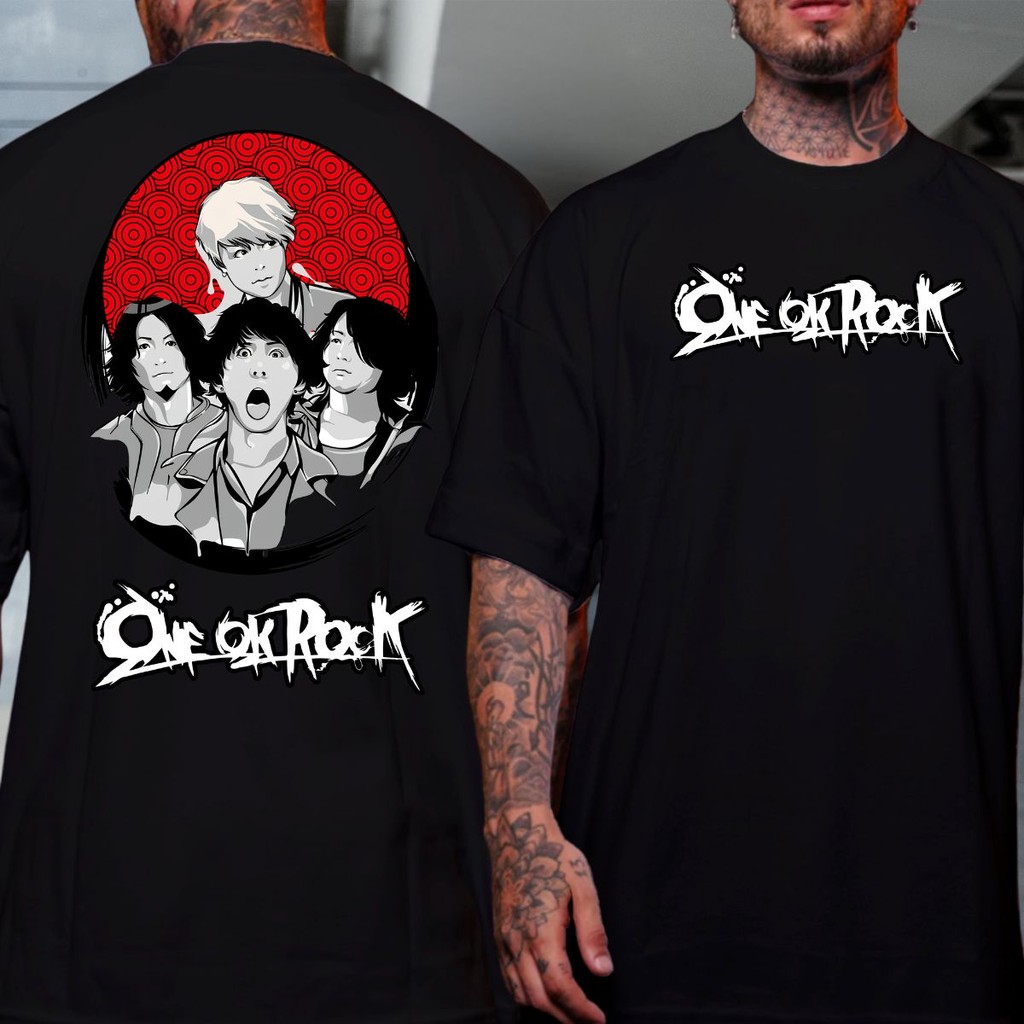 Camiseta One Ok Rock Banda Pop Integrantes Da Banda Nas Costas