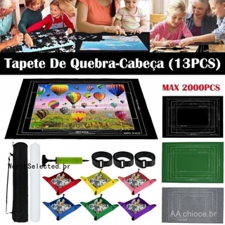 Porta Puzzle Até 2000 Peças Tapete De Quebra-Cabeça Mantenha Limpo E Organizado Roll Up Puzzle Pad Com Fundo Antiderrapa
