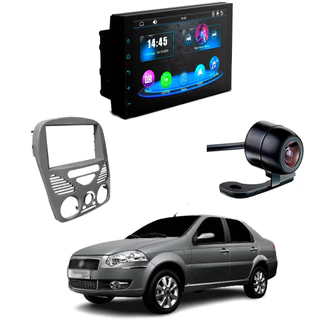 Central Multimídia CarPlay Mp5 2 Din Faaftech 7 Polegadas + Câmera de Ré Borboleta + Moldura 2din