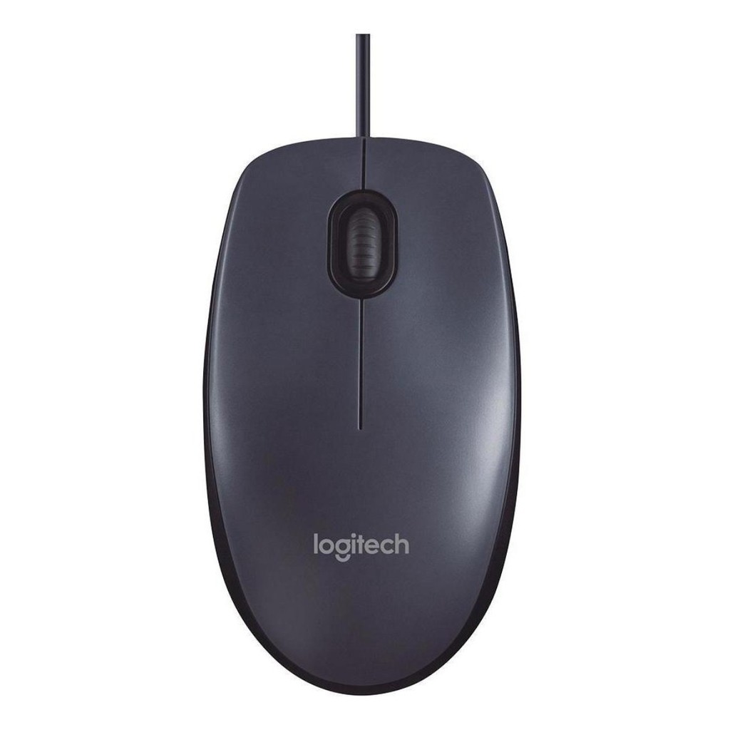 Mouse Com Fio Usb Logitech M100 Com Design Ambidestro -cinza Cor do ...