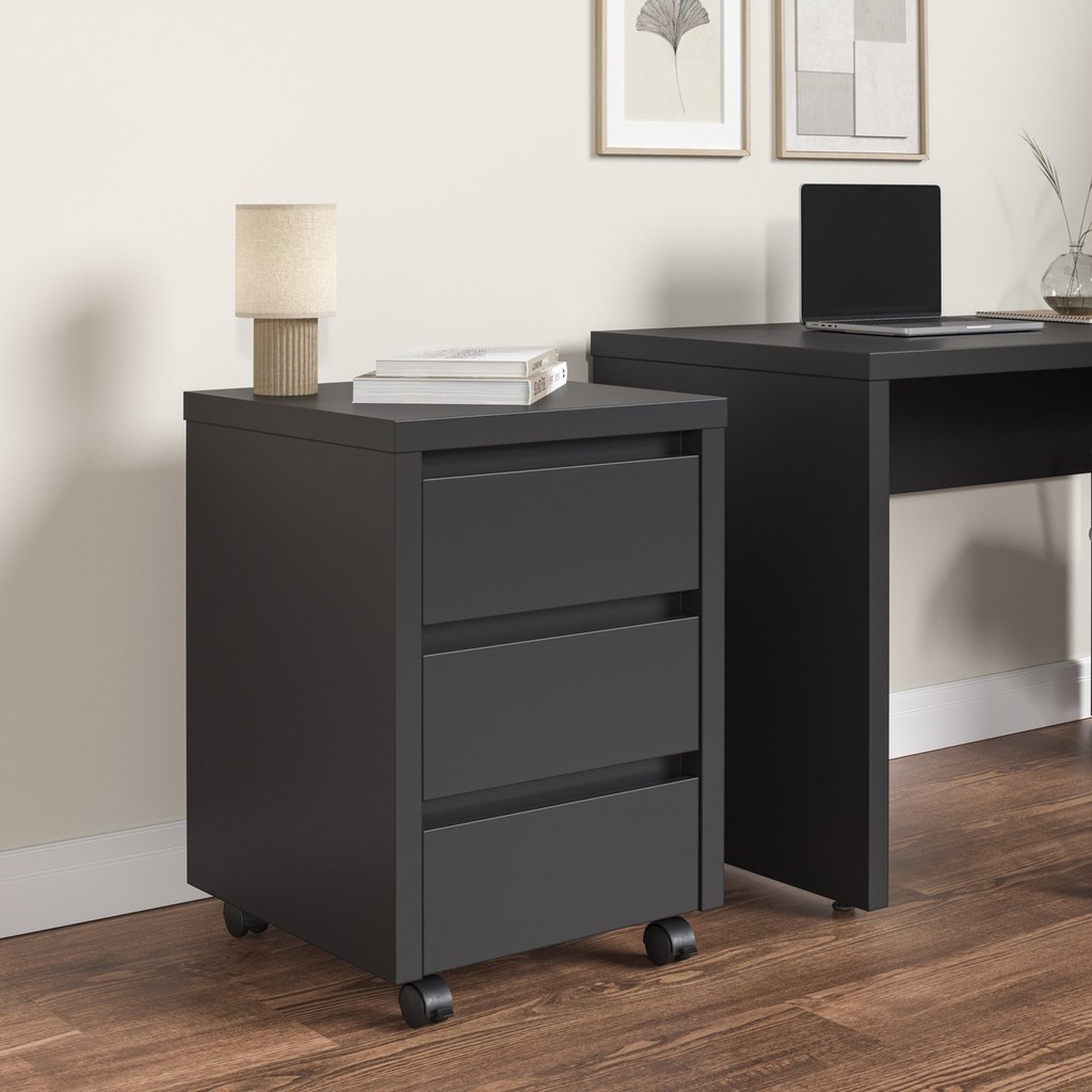 Gaveteiro Modular com Rodizio Ficus Cabecasa Madeiramadeira Preto ...
