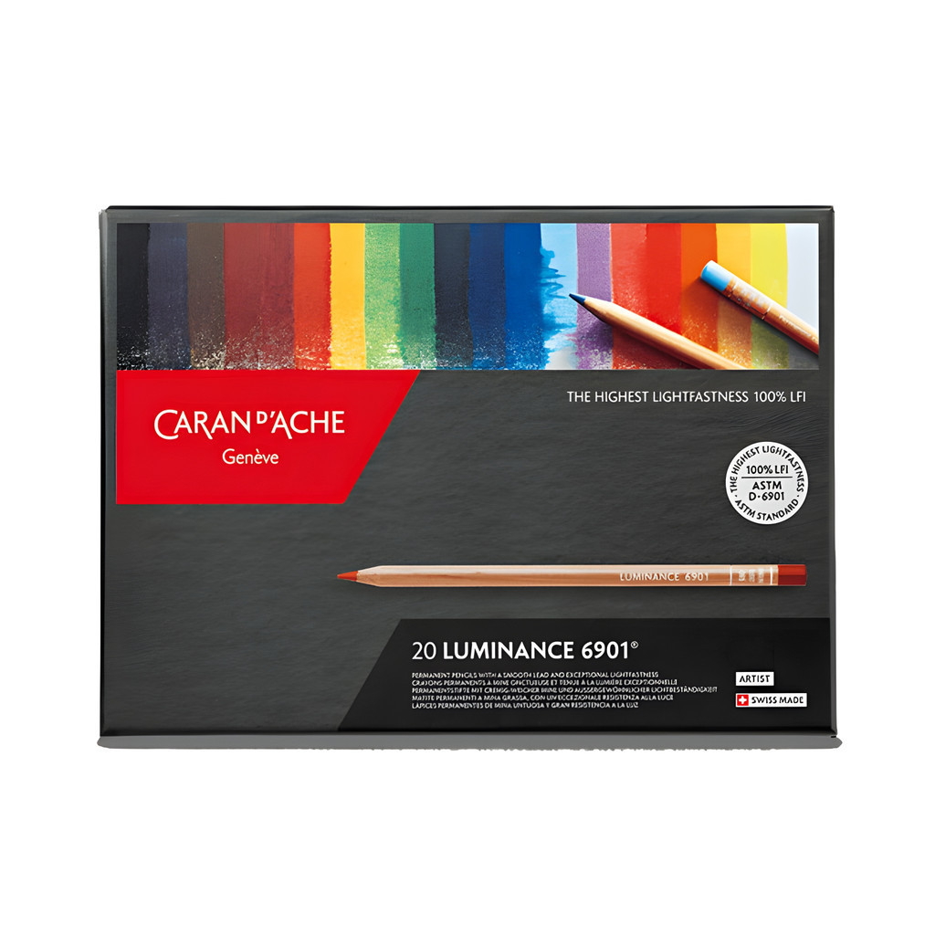 未開封 Caran d'Ache Luminance 6901 20色セット15 Estojo de Lápis de Cor Luminance 6901 Caran D'ache com 20 Cores