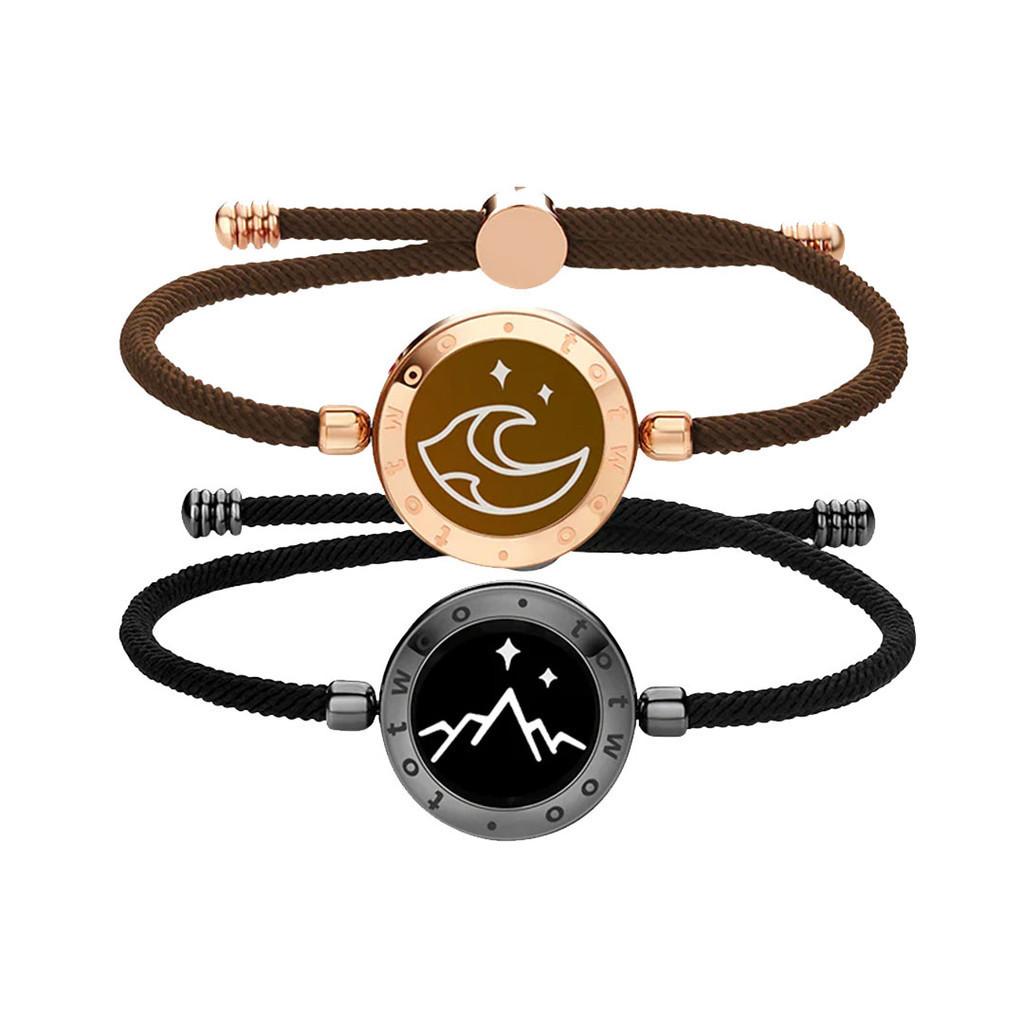 Kit Pulseira Da Saudade Para Casal Que Vibra Montanha & Mar