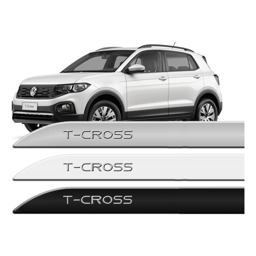 Friso Lateral Porta T Cross T-cross Cor Original Cromado