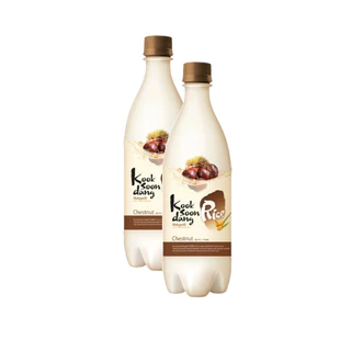 2 BEBIDA ALCOÓLICA DE ARROZ COREANA MAKGEOLLI CASTANHA 750ML