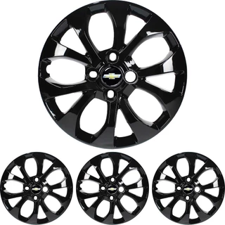 JG 4 Calota Onix 2017 2018 2019 Aro 14 Black Piano com Emblema