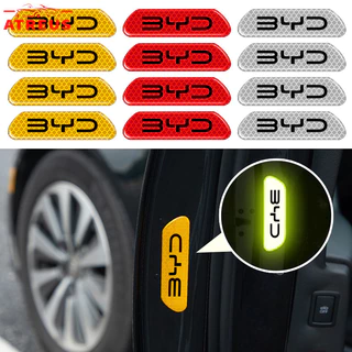 4Pçs BYD Porta Do Carro Adesivos Segurança Aviso Mark Fita Reflexiva Auto Acessórios Para BYD Dolphin Plus Dolphin Mini BYD Seal Yuan Plus Song Plus HAN TAN Atto 3