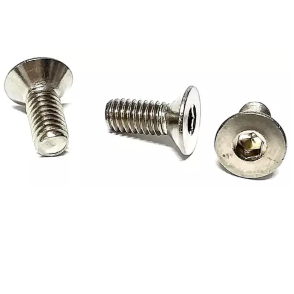 KIT 100 PARAFUSO ALLEN CH INOX M6 X 10 MA DIN 7991