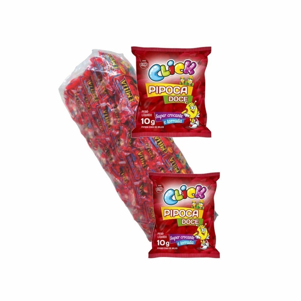 Saco Pacotão Pipoca Doce C/100 10g | Shopee Brasil