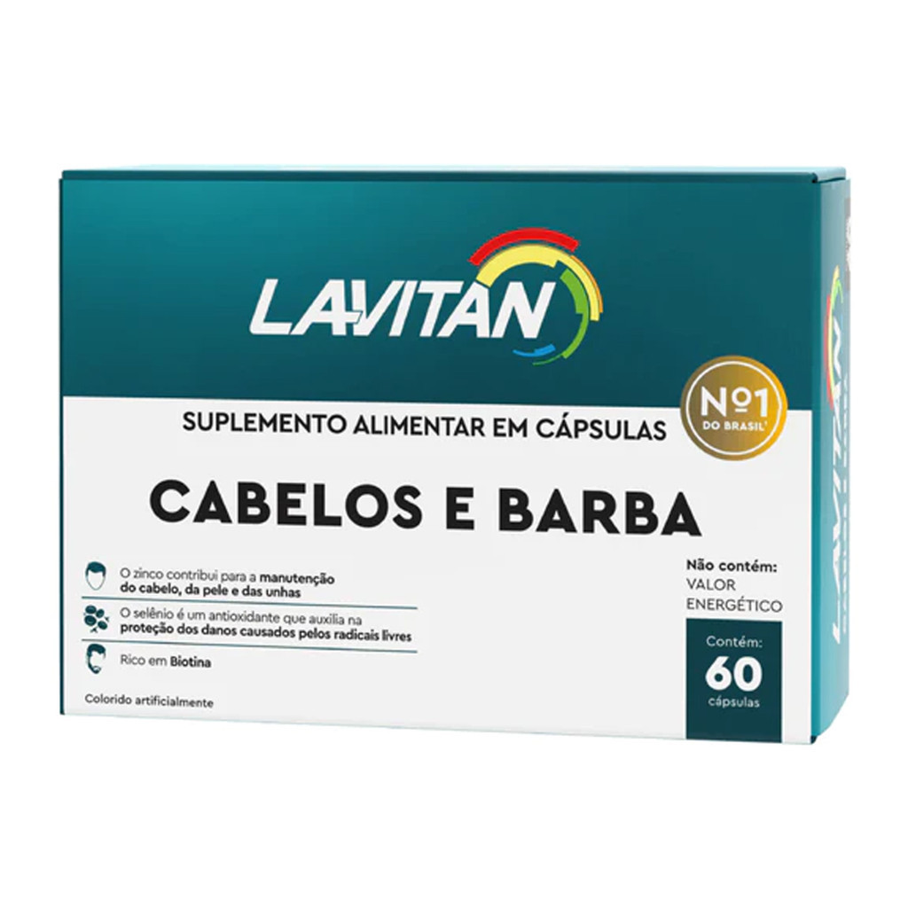 Lavitan cabelos hair e barba 60caps