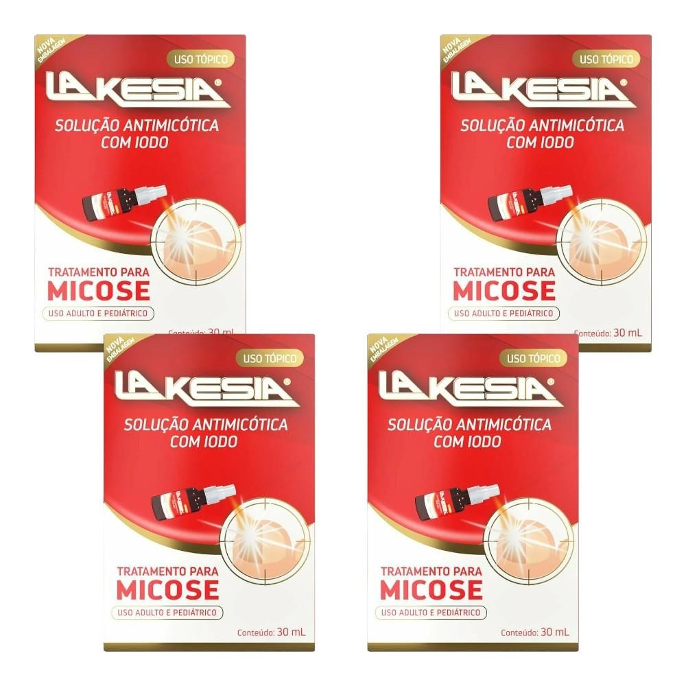 Kit Lakesia Solução Antimicótica Para Unhas Spray Com 4 Caixas De 30mL ...