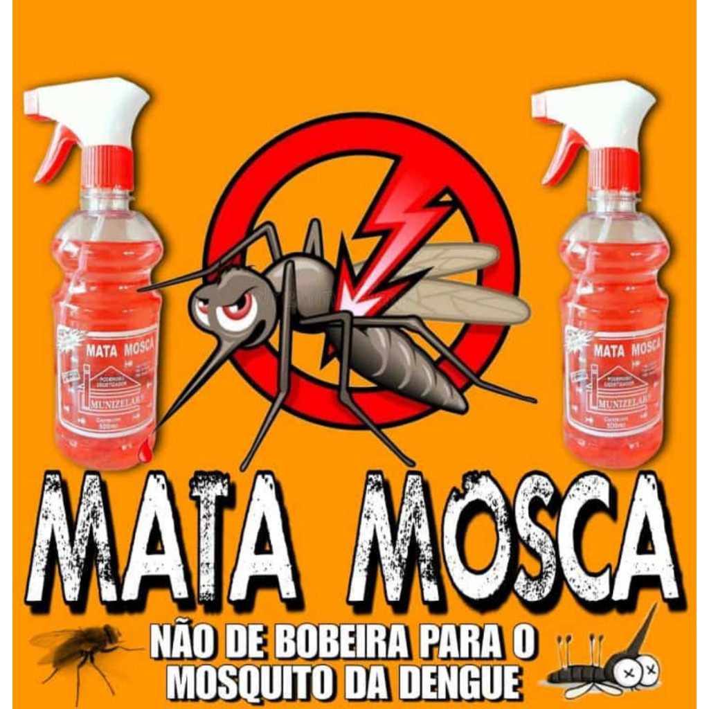 Poderoso Mata Mosca, Mosquito, Pernilongo 500ml Com Borrifador | Shopee ...