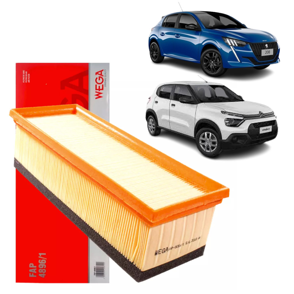 FILTRO AR CITROEN C3 PEUGEOT 208 1.0 6V 3 FLEX 2022 2023 2024 | Shopee ...